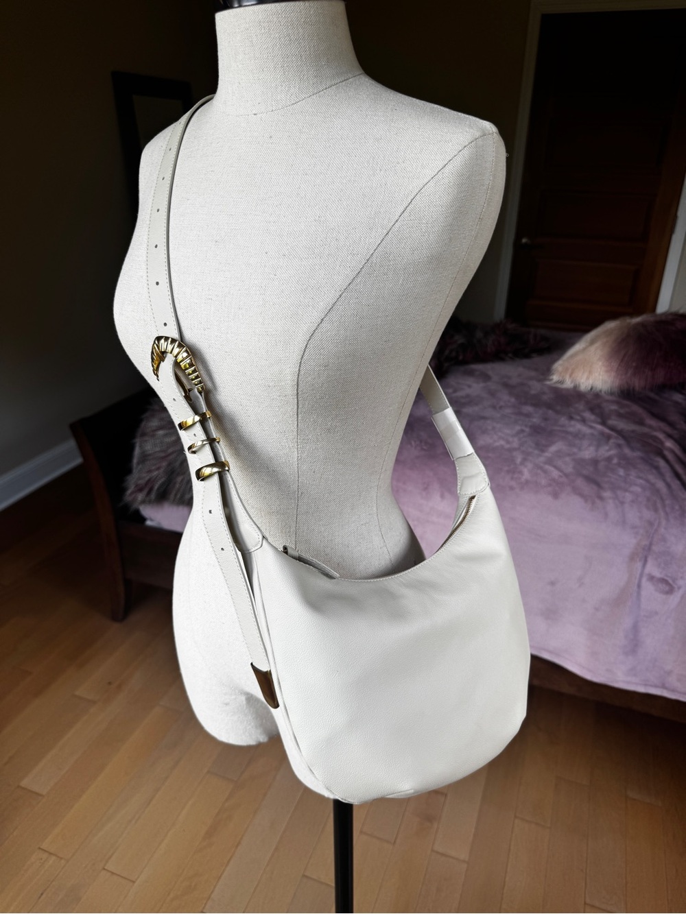 Natalie Borton Sera Crescent Bag, Kenya Edition in Bone Leather - Picture 9 of 12